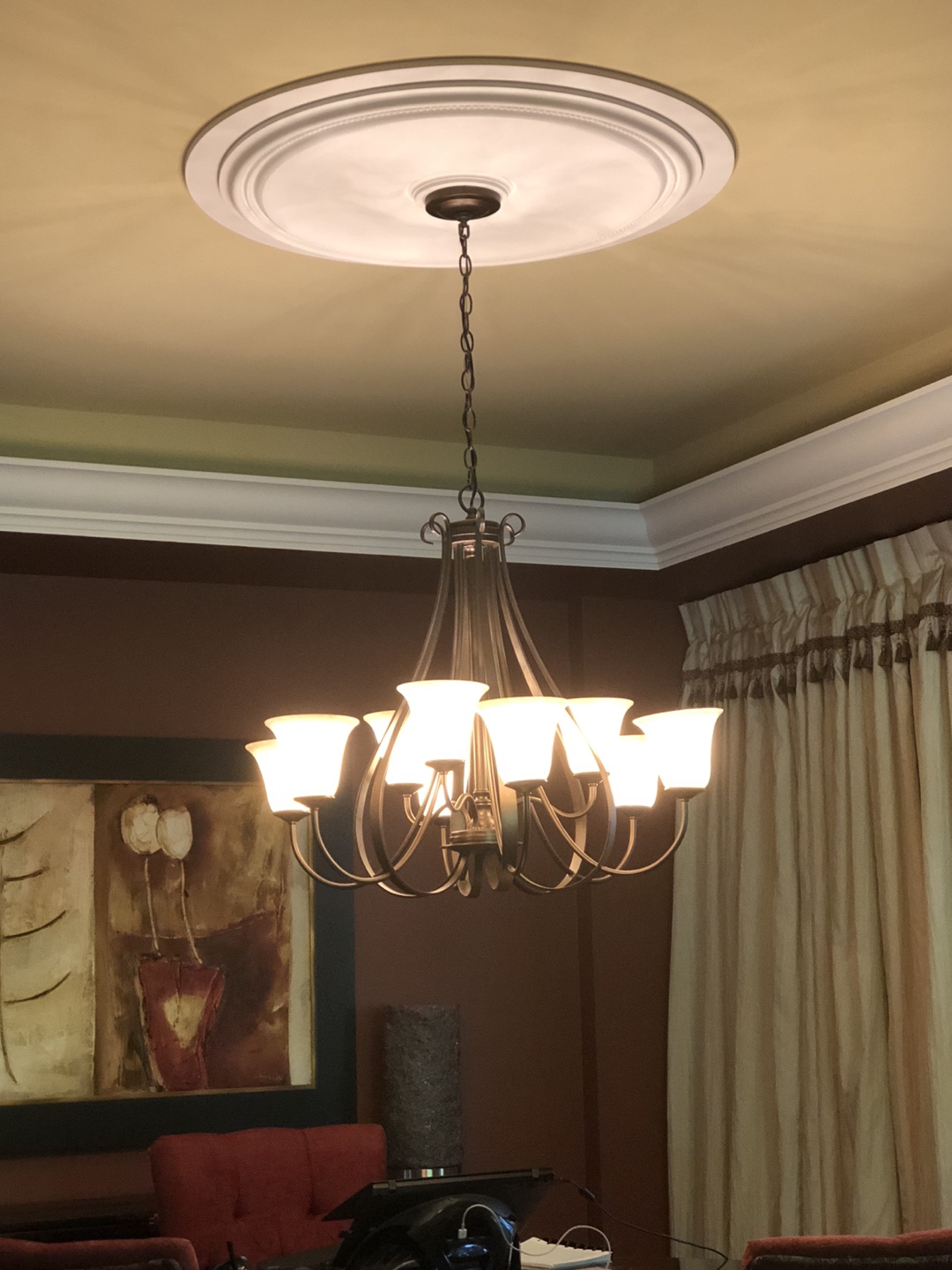 Hubbardton Forge nine point chandelier