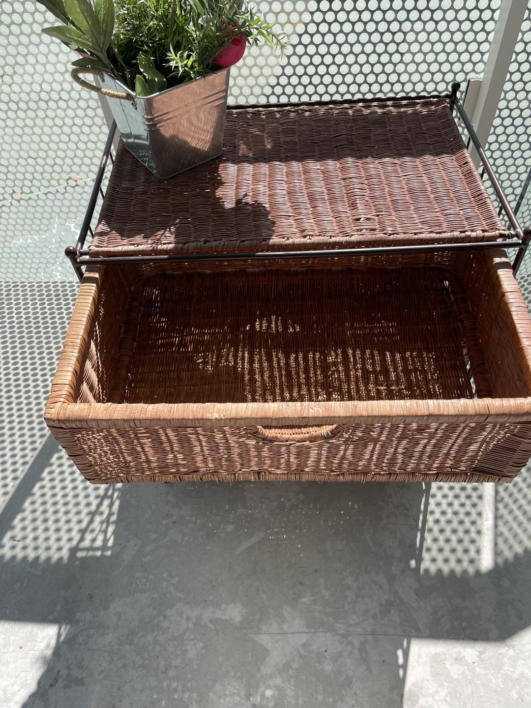 3 Drawer wicker Storage Shelf - photo 2