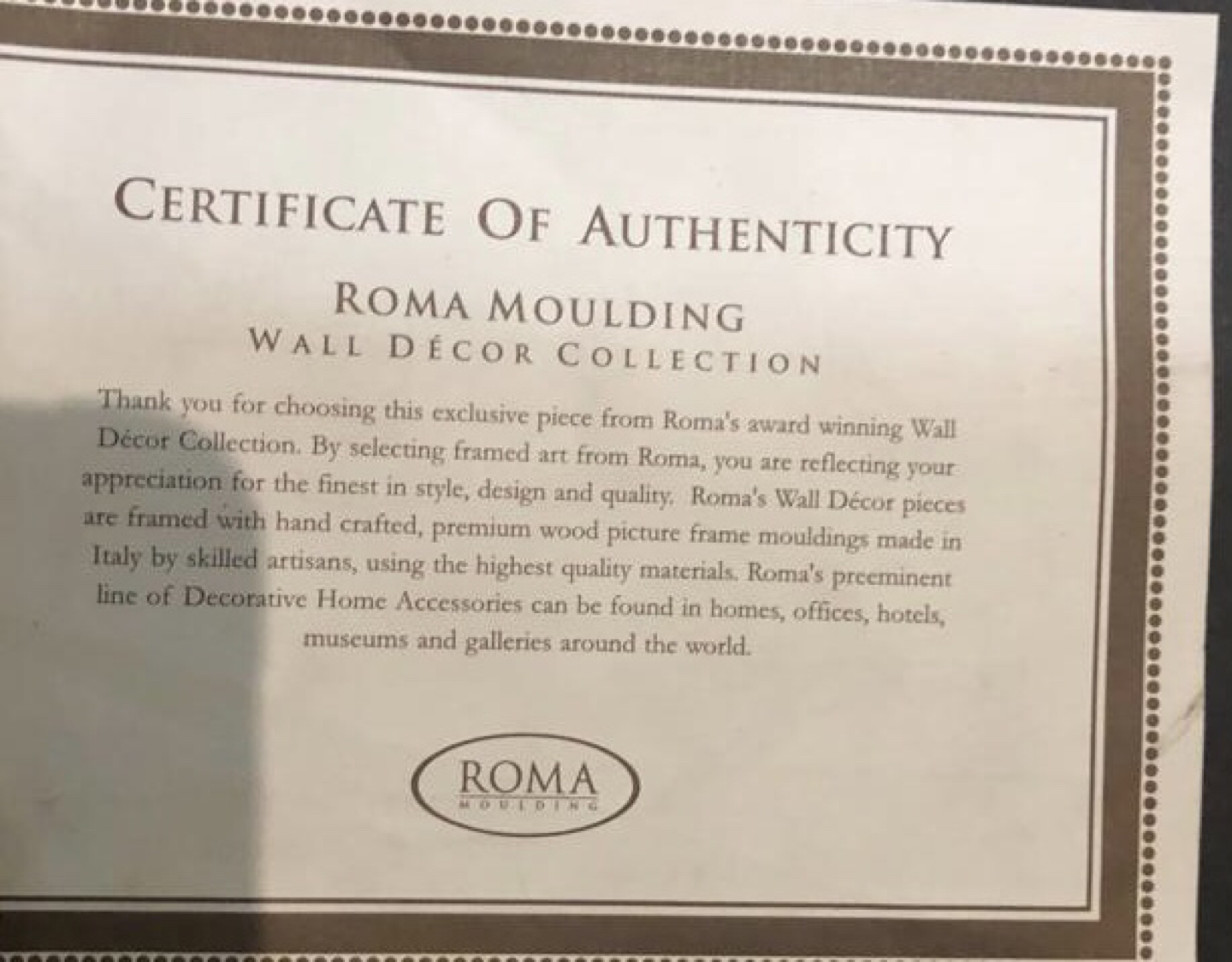 Roma moulding painting - photo 2