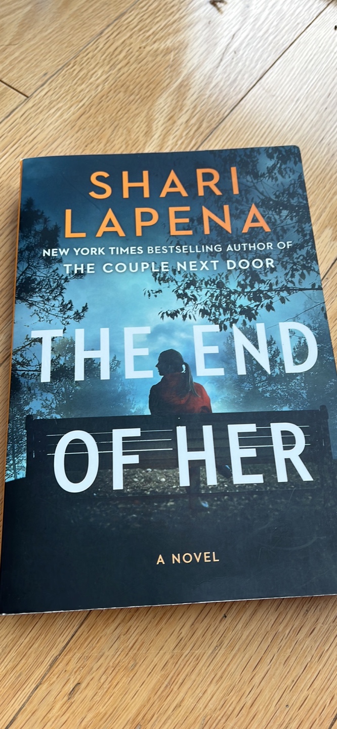 Thriller novel Shari lapena the end of her thumbnail