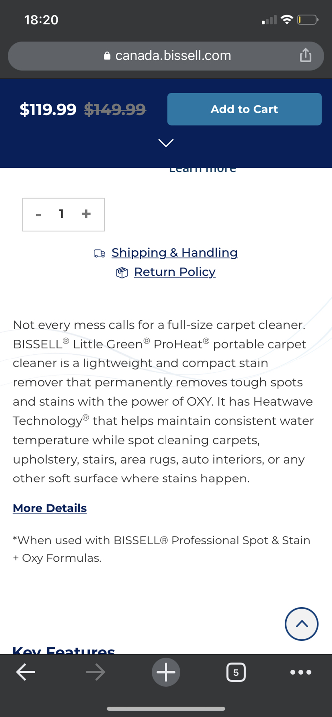 Bissel little Green Carpet and Upholstery Cleaner - photo 4