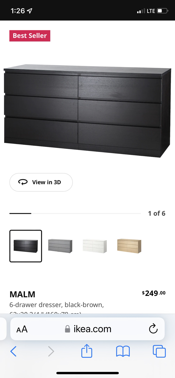 IKEA 6 drawer dresser in very good condition