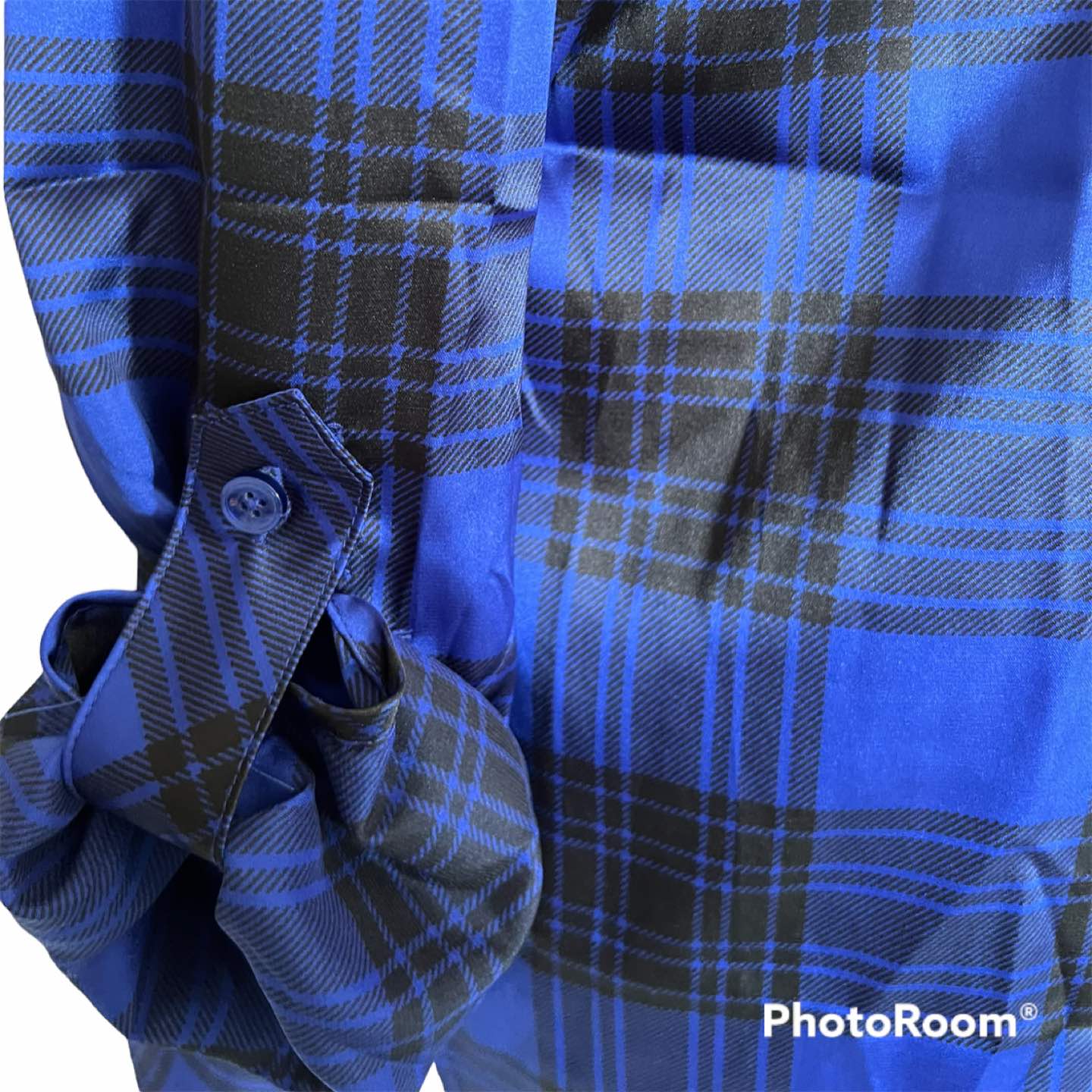 Jones New York casual Plaid blue Shirt. Size X-Large - photo 4
