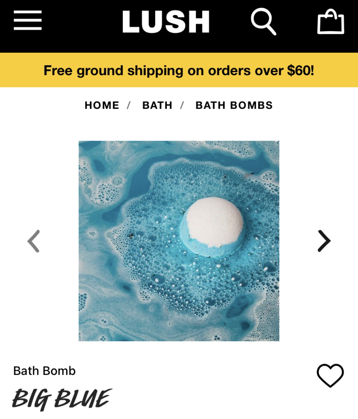 Lush - unused Big Blue bath bomb - photo 5