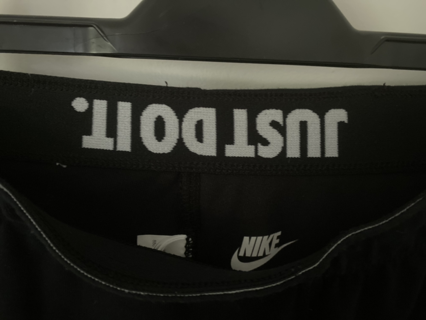 Nike cotton black leggings size medium image indicator(4)