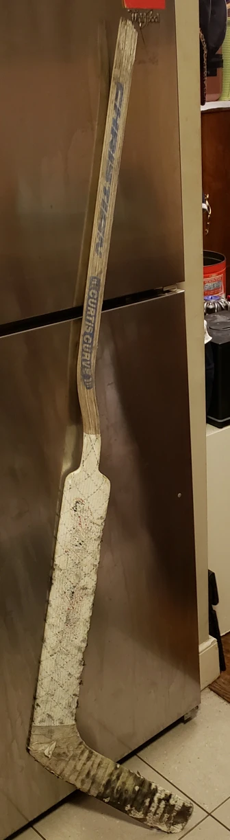 GOALIE HOCKEY STICK-1950'S VERY RARE CURTIS CURVE thumbnail