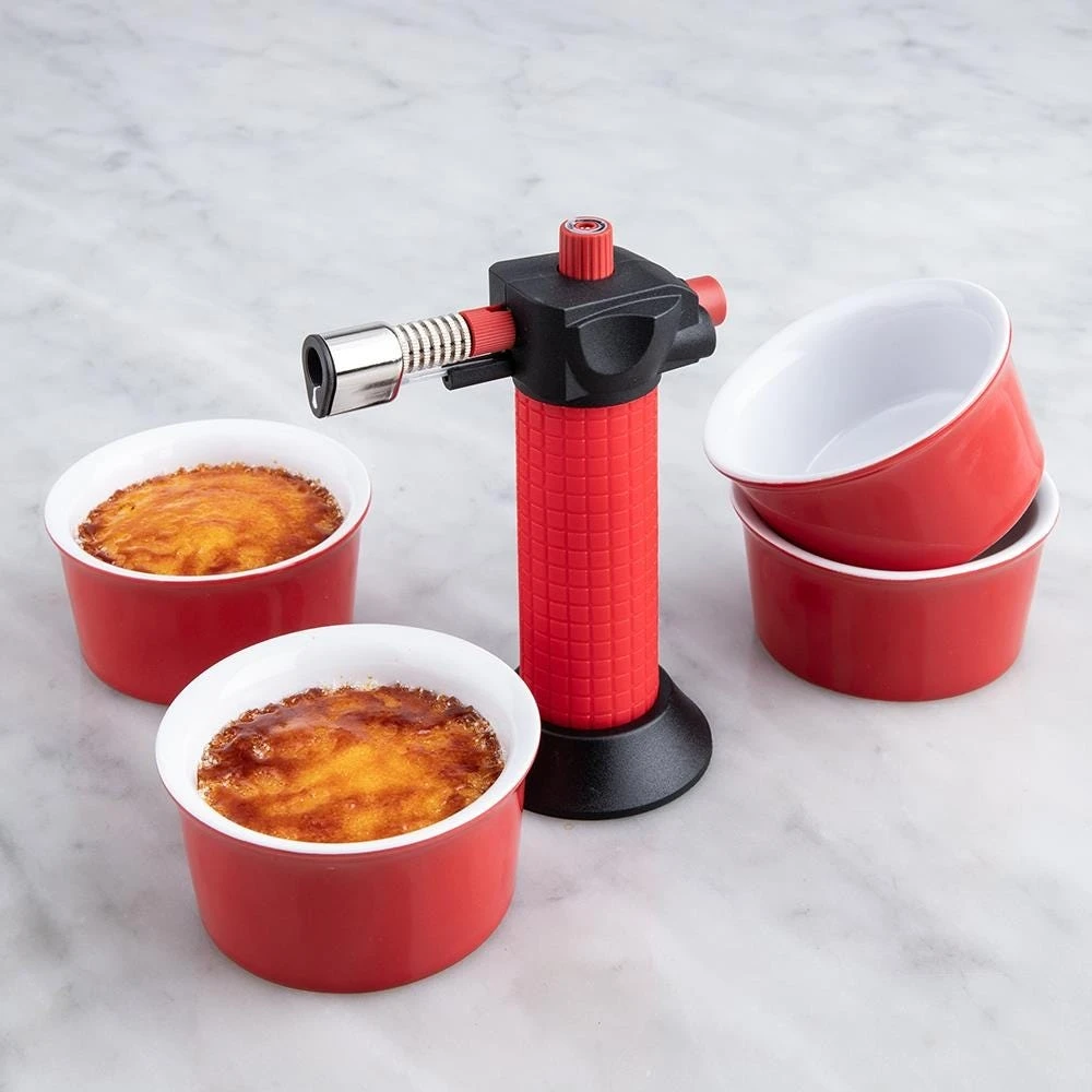 Creme Brulee Torch with Ramekin - Set of 5 (Red)