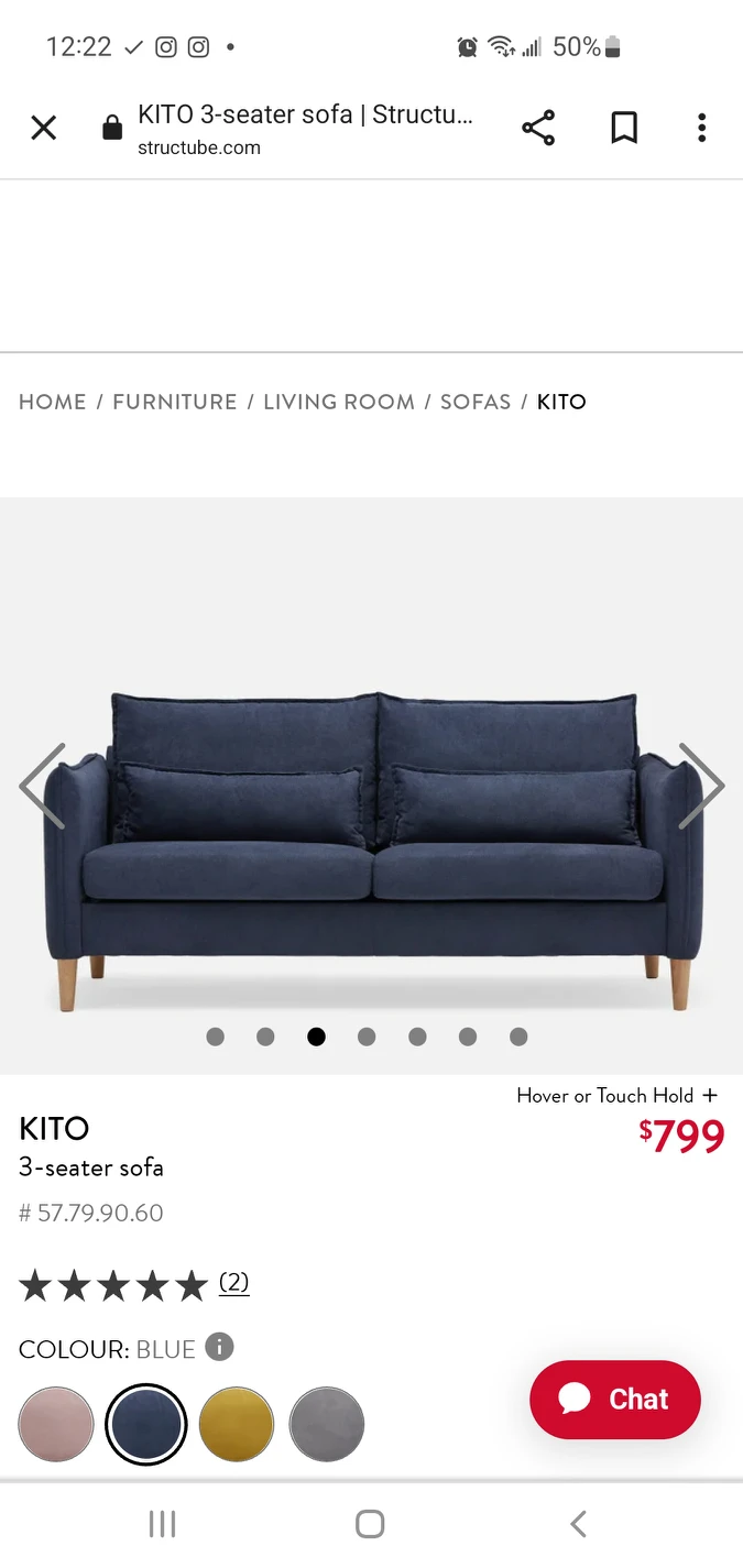 structube 3 piece sofa - photo 3