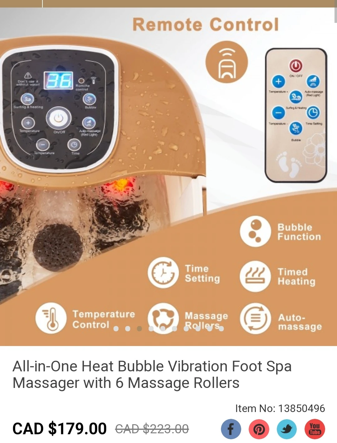 All-in-One Heat Bubble Vibration Foot Spa Massager image indicator(3)