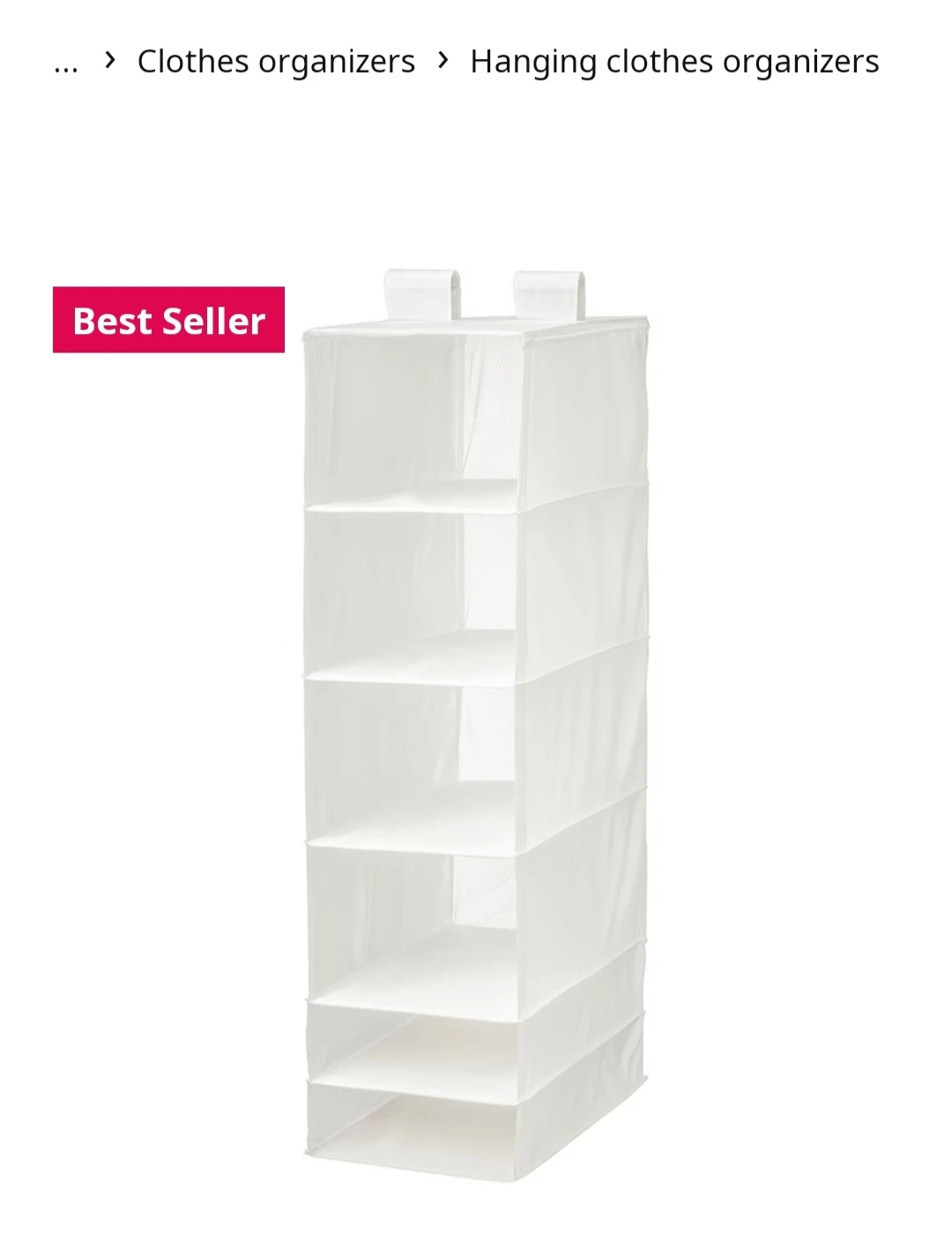 hanging clothes organizer & 2 drawer boxes thumbnail