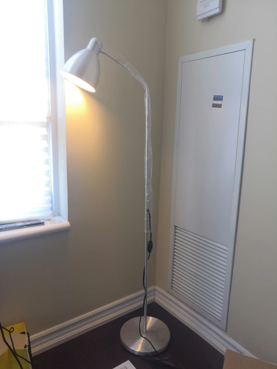 floor lamp with light bulb