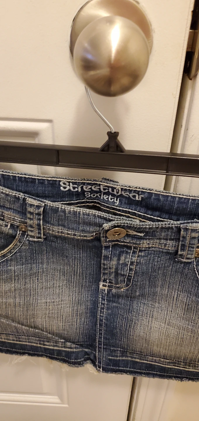 Short jeans skirt - photo 3