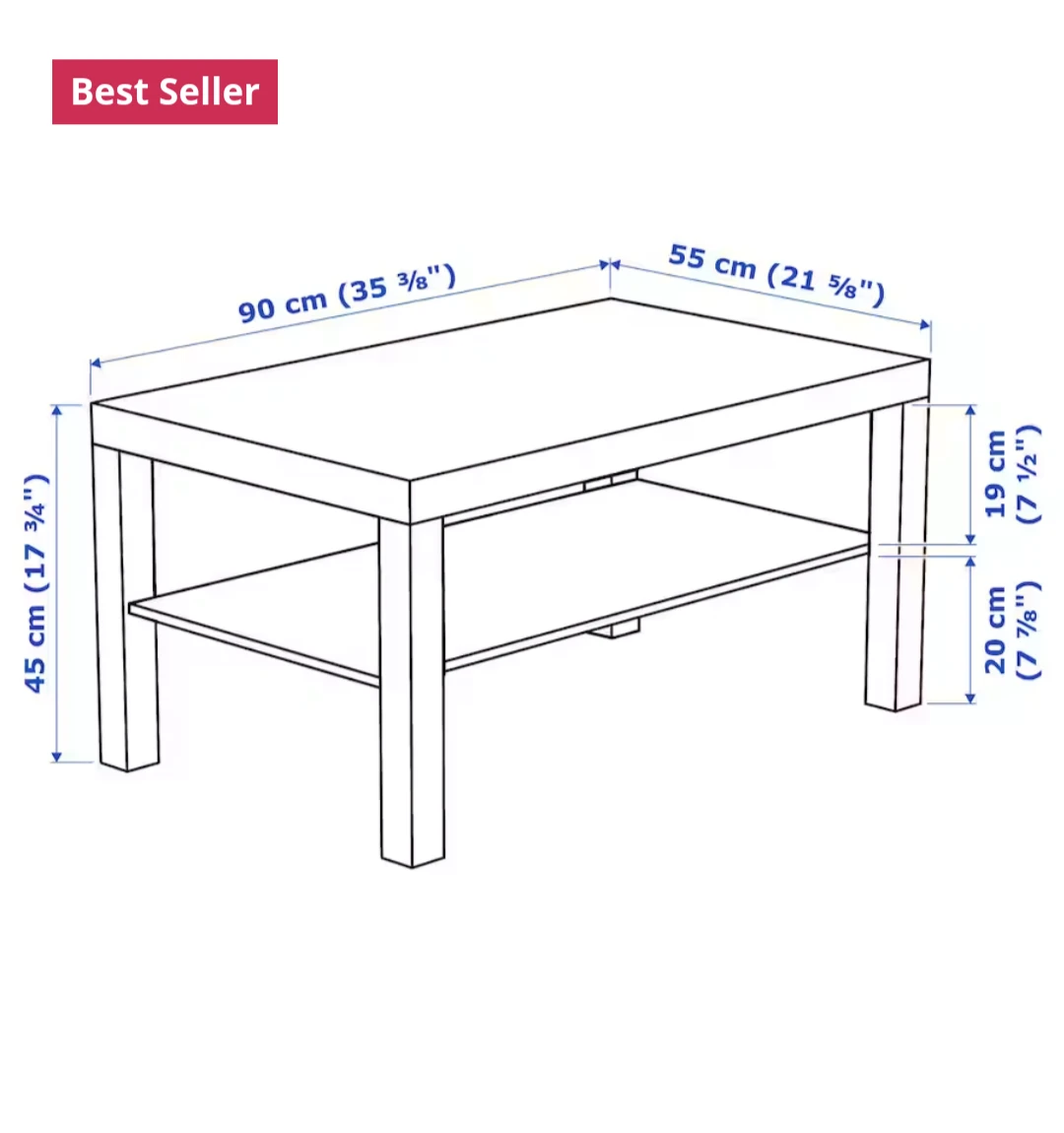 IKEA Lack Coffee table black brown - photo 3