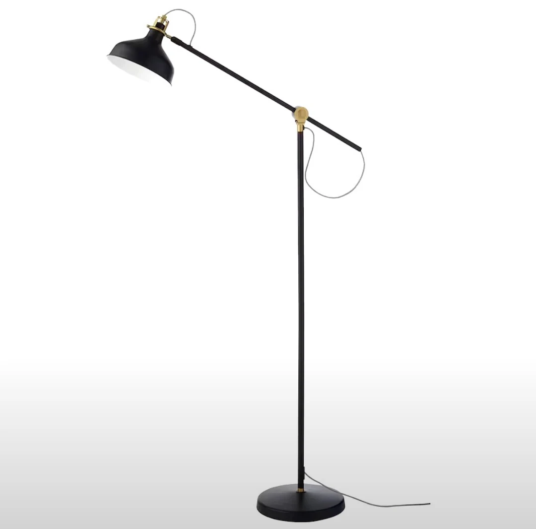 IKEA ranarp standing / floor lamp black and gold thumbnail