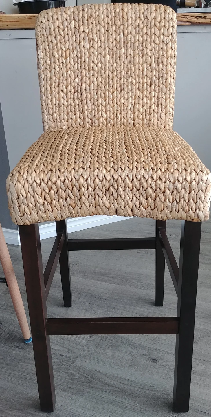 Set of 2 wicker/rattan high chairs - photo 4