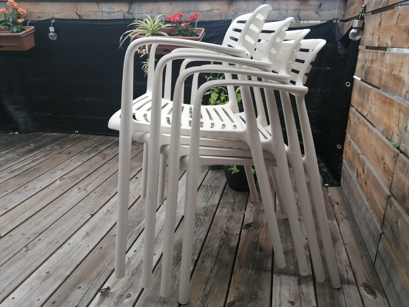 Stacking Patio Dining Chairs (set of 4) - photo 2