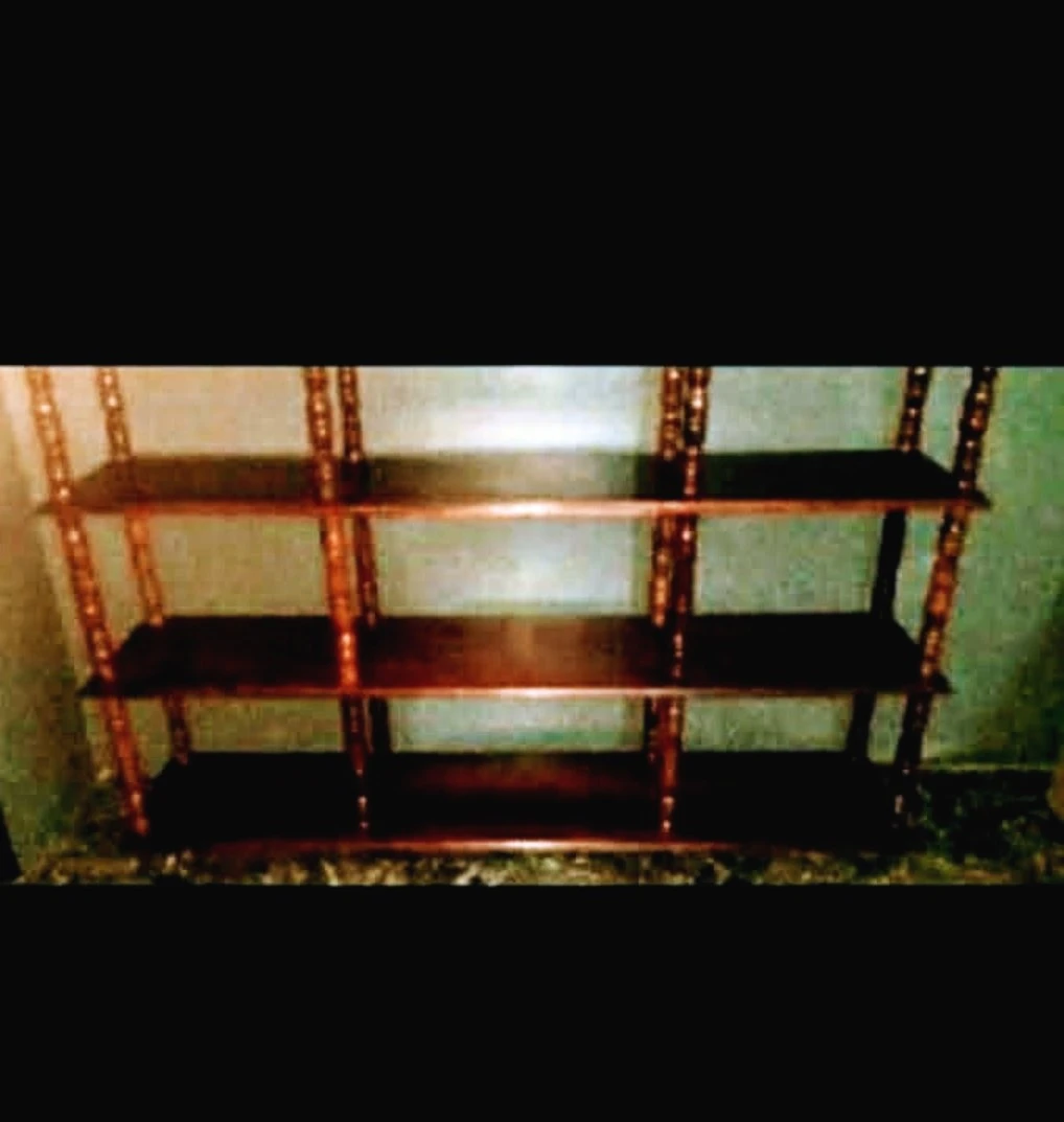 VINTAGE SOLID WOOD MULTI SHELF WALL UNIT CAN COME APART - photo 2
