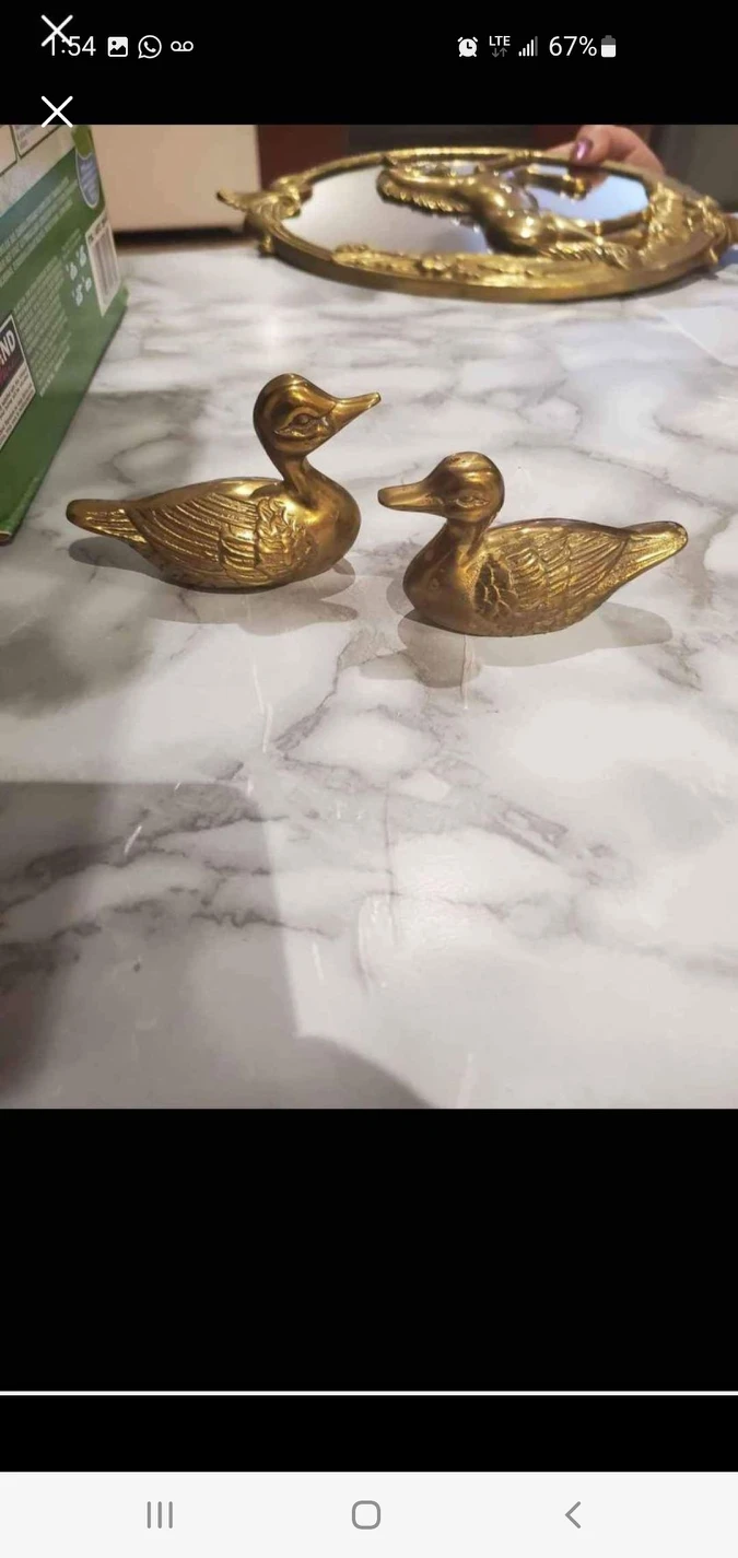 Vintage brass ducks - photo 2