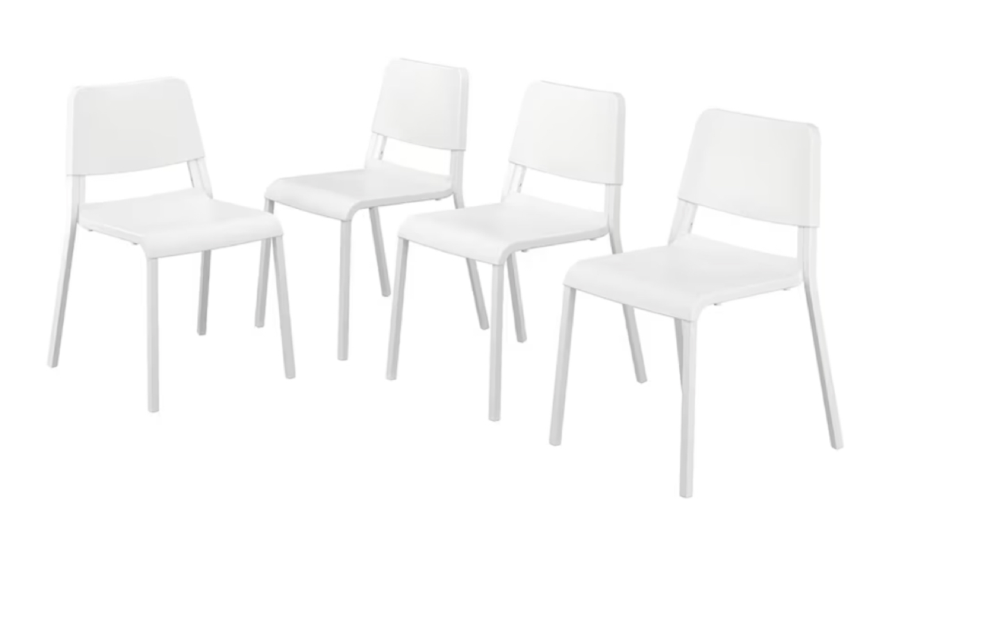 White dining table and chairs - photo 3