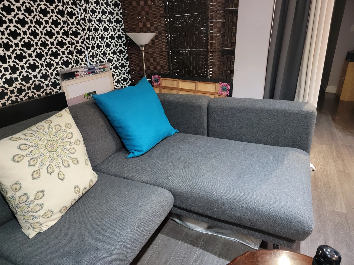 ikea nockeby couch with cushions - photo 4