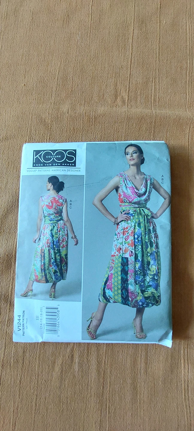 Vogue pattern#1244-size 14-16-18 thumbnail