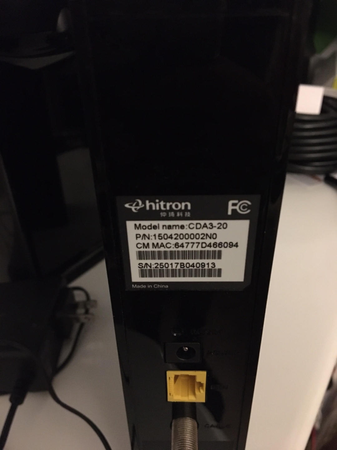 Hitron CDA3-20 modem #freecycle image indicator(2)