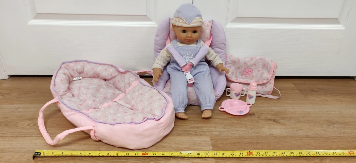 Doll with carrying bag and accessories