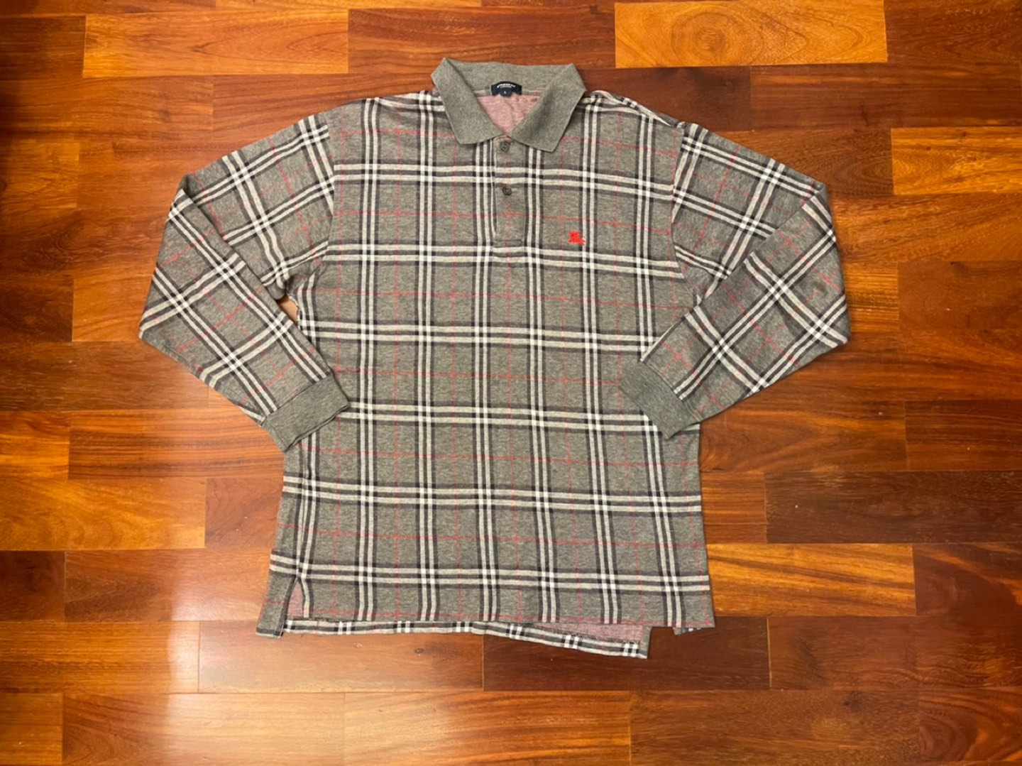 Vintage Burberry novacheck long sleeve polo thumbnail