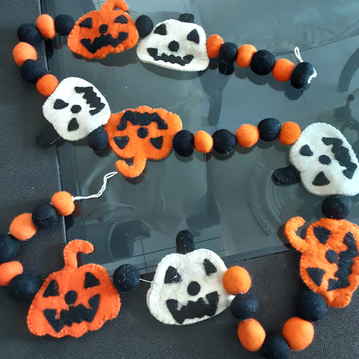 needle felted Halloween garland thumbnail