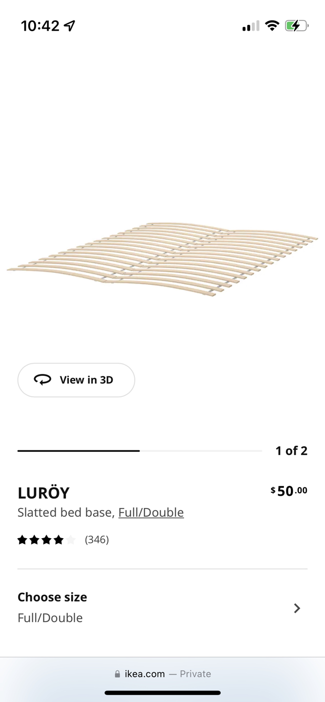 IKEA slatted bed base full luroy thumbnail