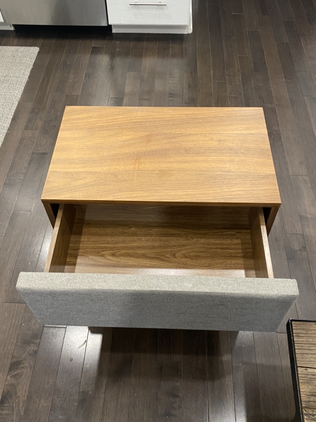West Elm MCM Solid Oak Side Table - photo 2
