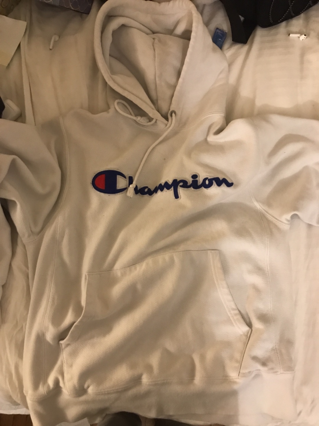 White champion hoodie mens medium thumbnail