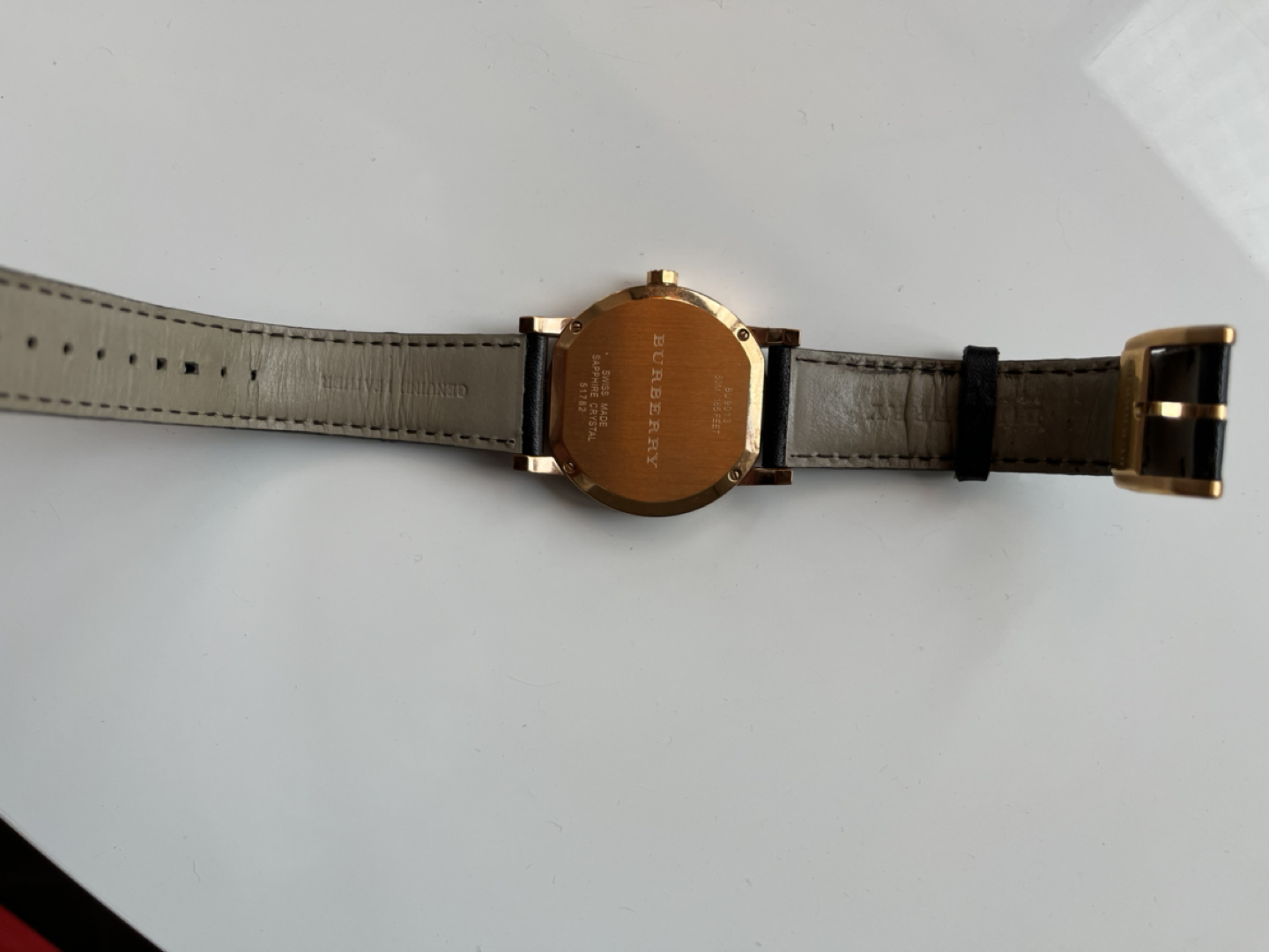 Burberry Men's BU9013 Large Check Leather Strap Brown Dial Watch - photo 3