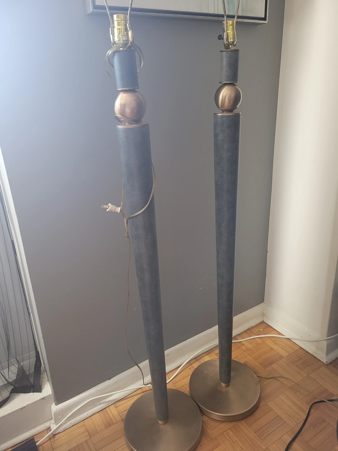 #freecycle 2 floor lamps - shades not included thumbnail