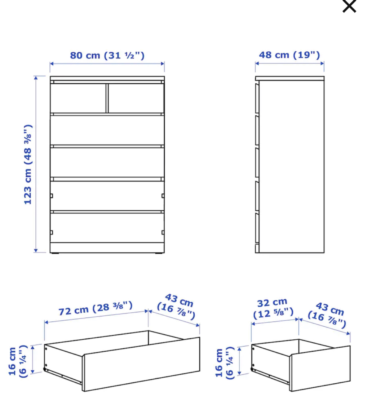 IKEA MALM
6-drawer chest, white, - photo 4