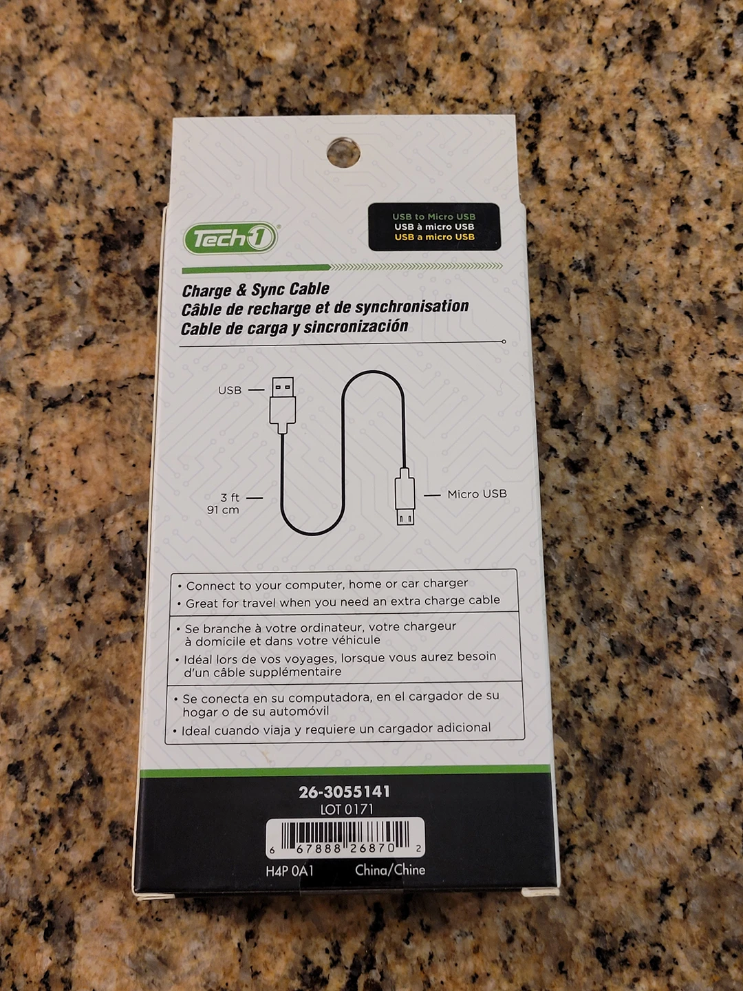 3' Charge and Sync USB to Micro USB Cable image indicator(2)