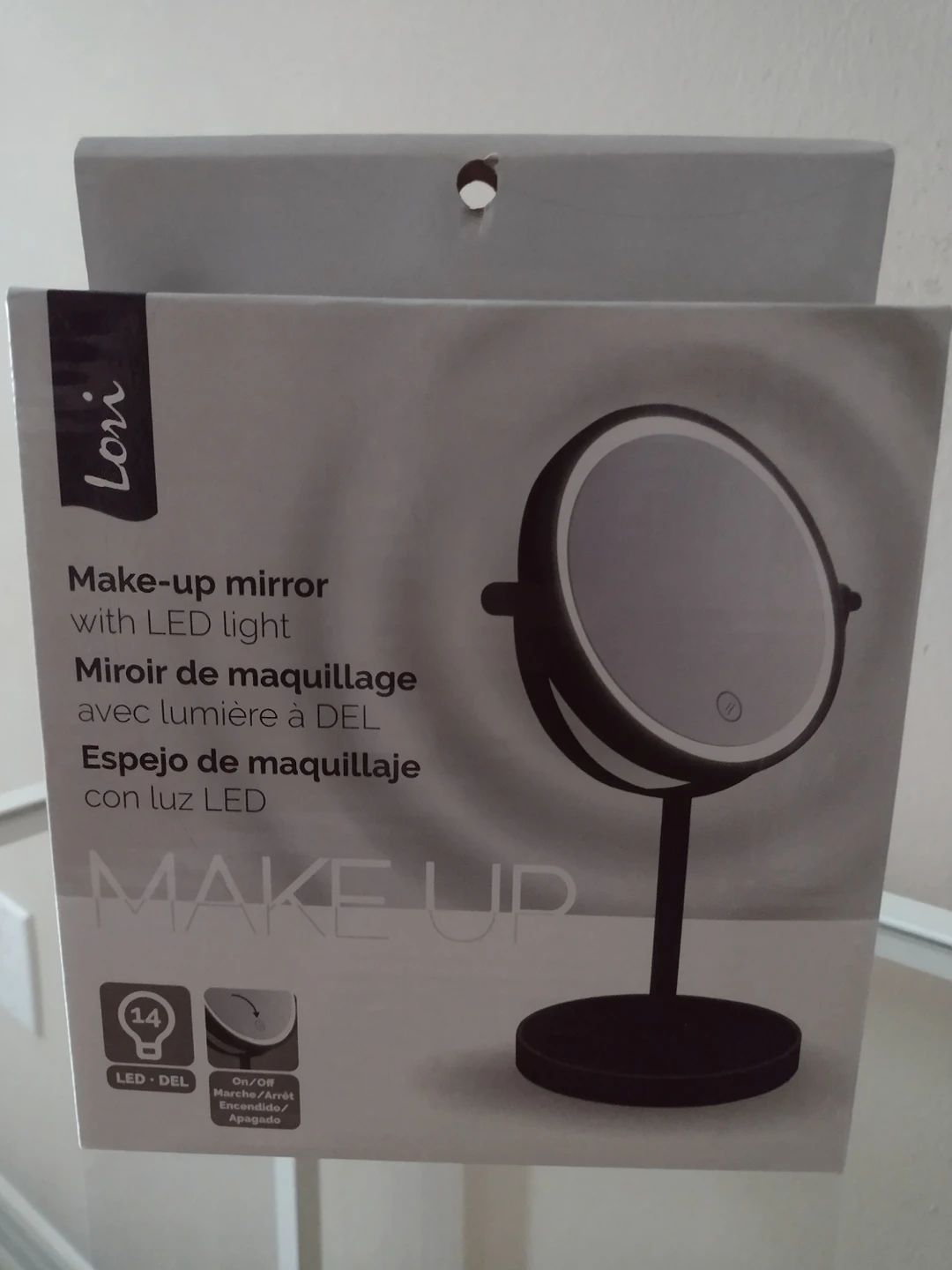 Make up mirror with led light