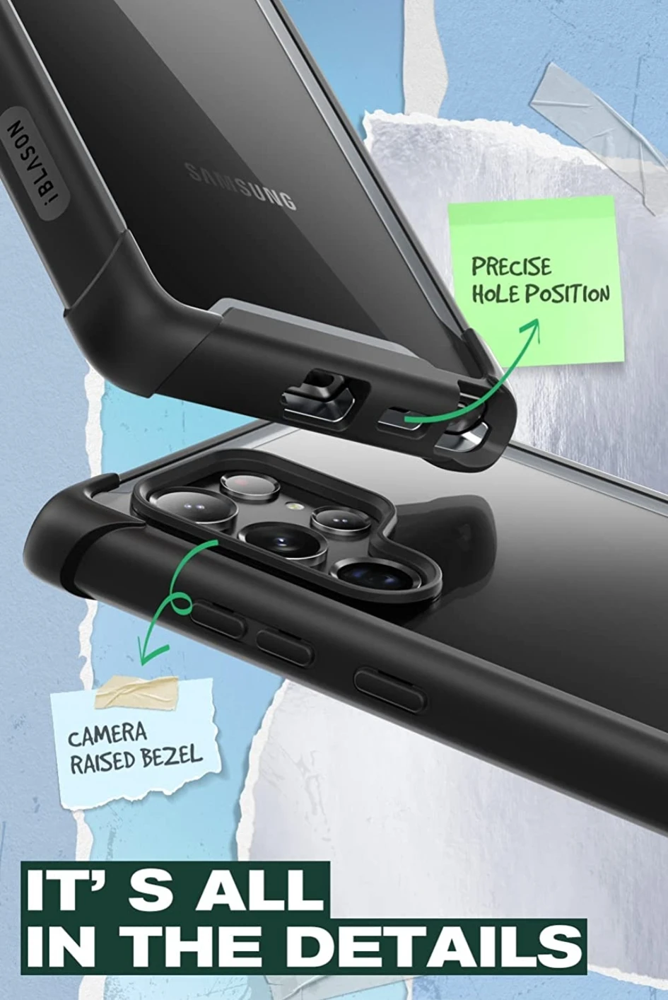 i-Blason Ares Galaxy S22 Ultra case (Black) image indicator(6)