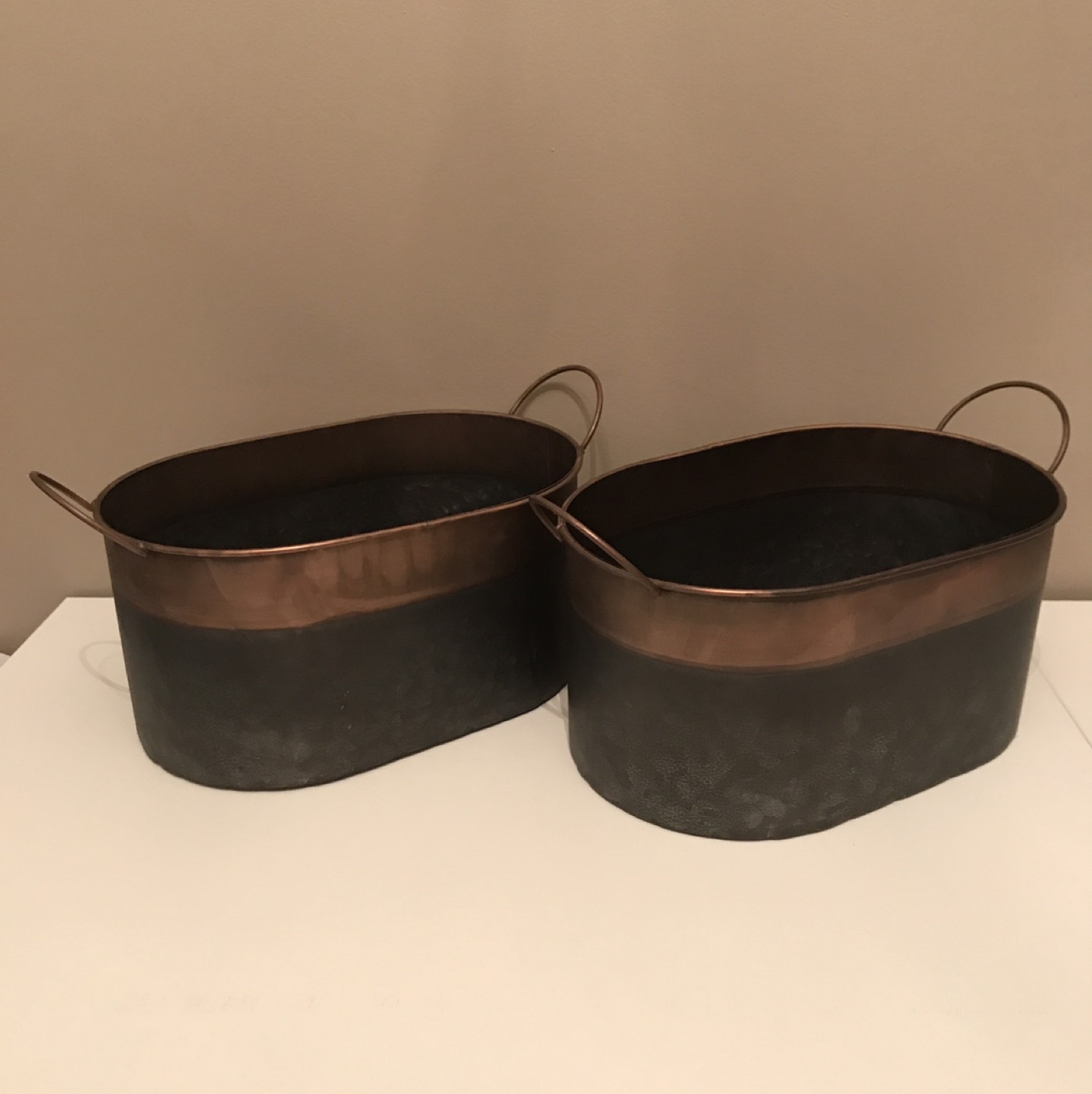 Double handled Metal container/basket thumbnail