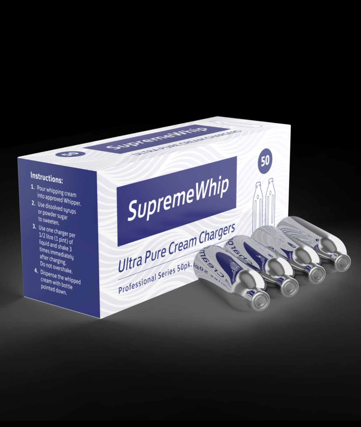 “SupremeWhip” chargers 8.2g  in 50 packs