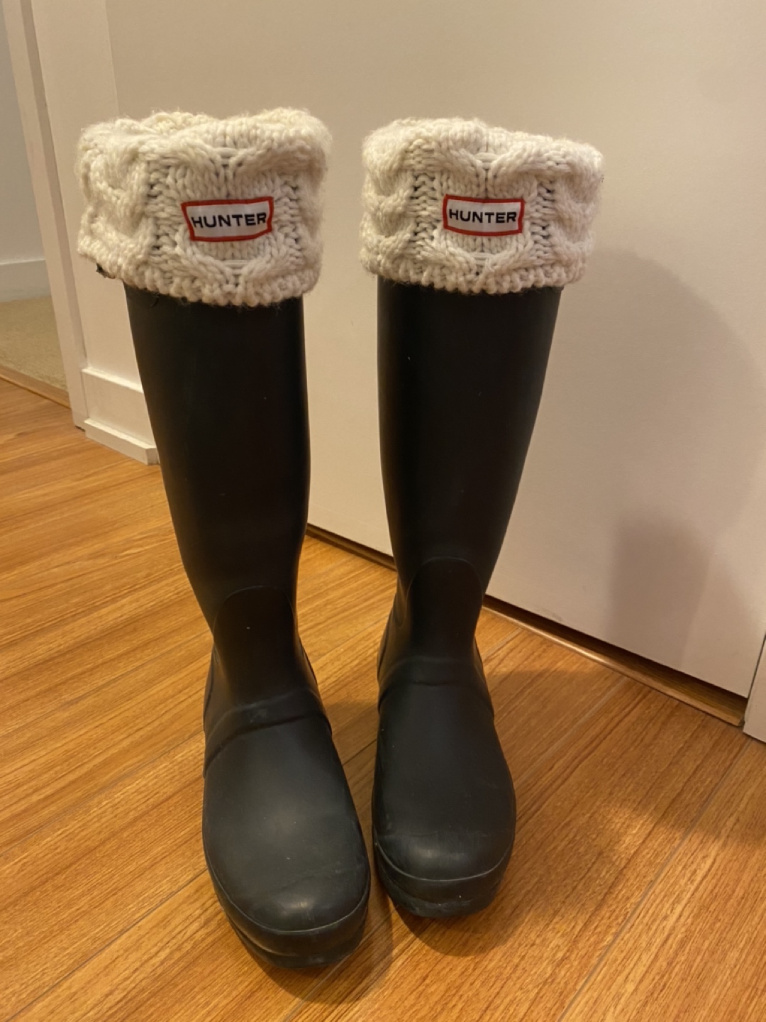 Hunter Boots with Winter Socks