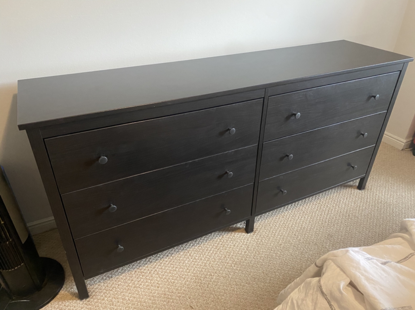 IKEA Black 6 Drawer Dresser