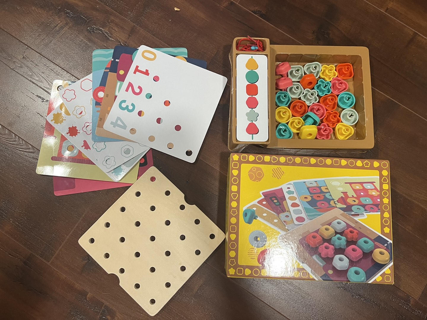 Montessori Toy, Brad Set, Counting and Fine Motor thumbnail