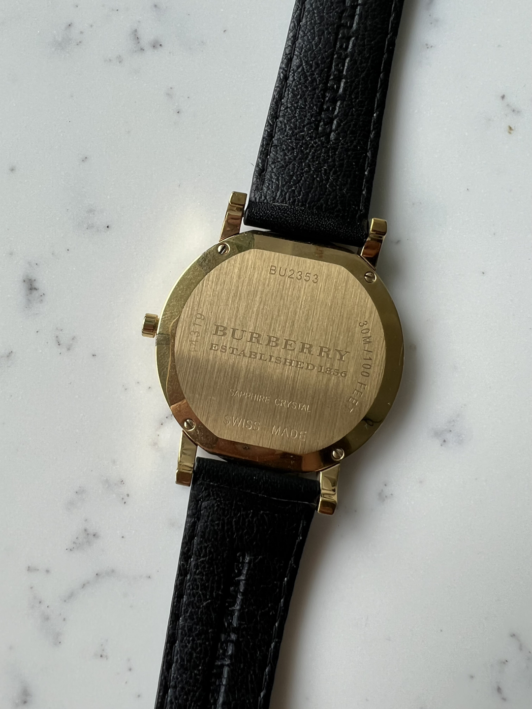 Burberry men’s black leather watch - photo 4