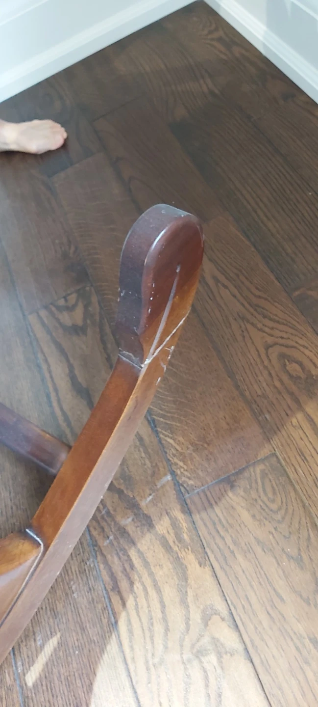 Solid wood and leather swing chair - photo 5