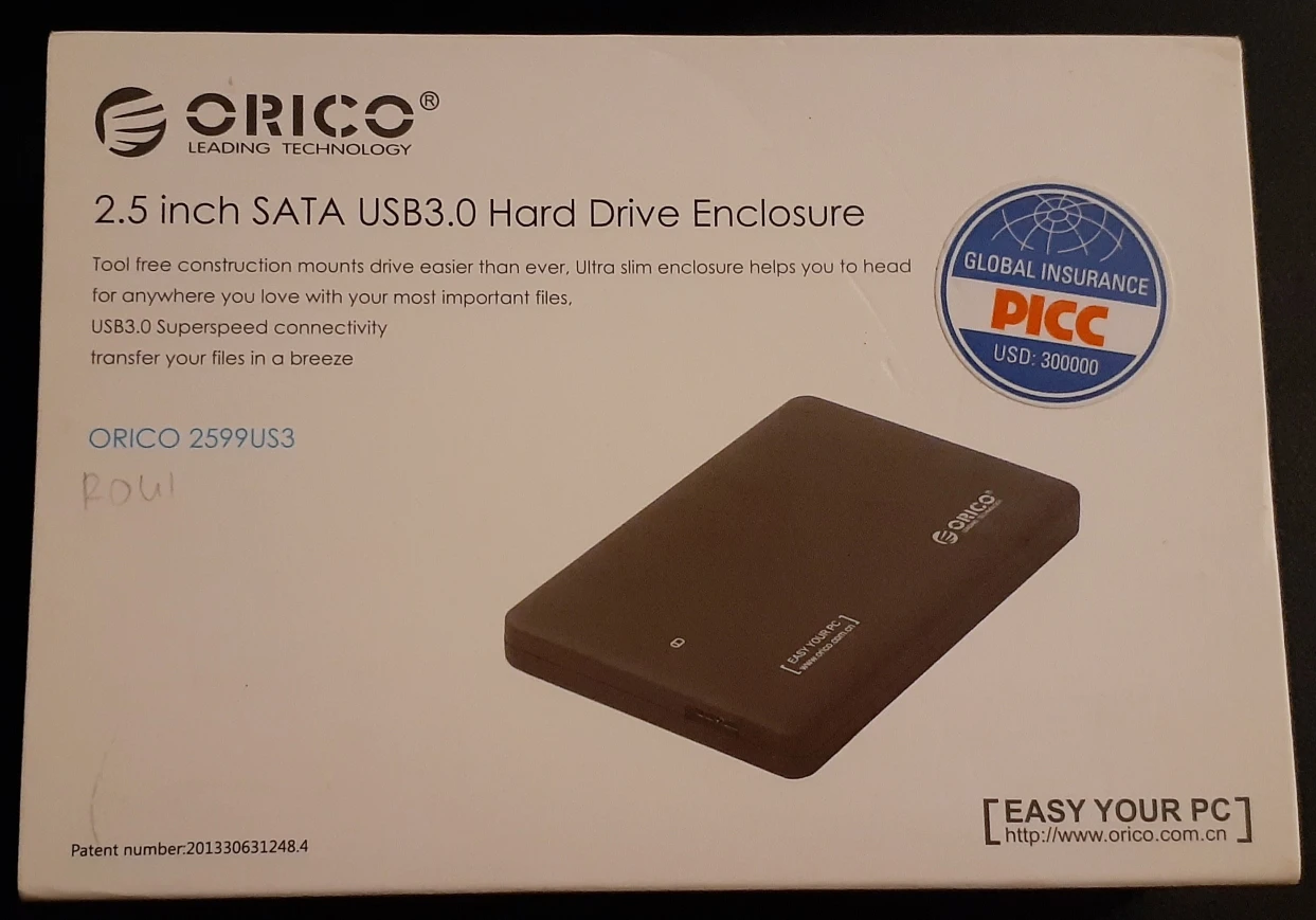 Orico 2.5" SATA USB3.0 Hard Drive