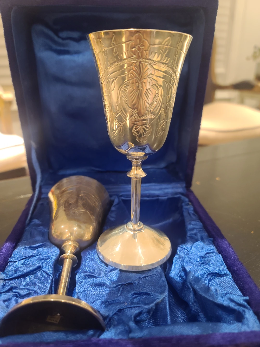 Vtg 70’s Silver Plated Stemmed Goblets - photo 3
