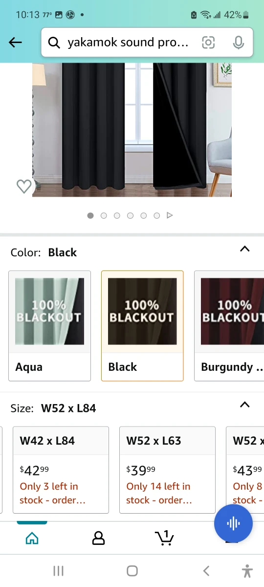 YAKAMOK SOUND PROOFING BLACK OUT CURTANS ONLY $15 - photo 4