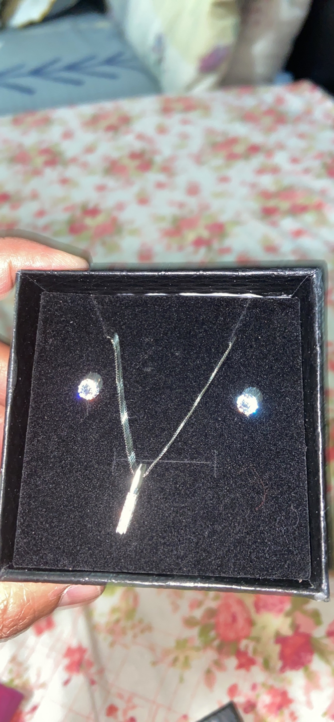 Silver necklace with stud - photo 5