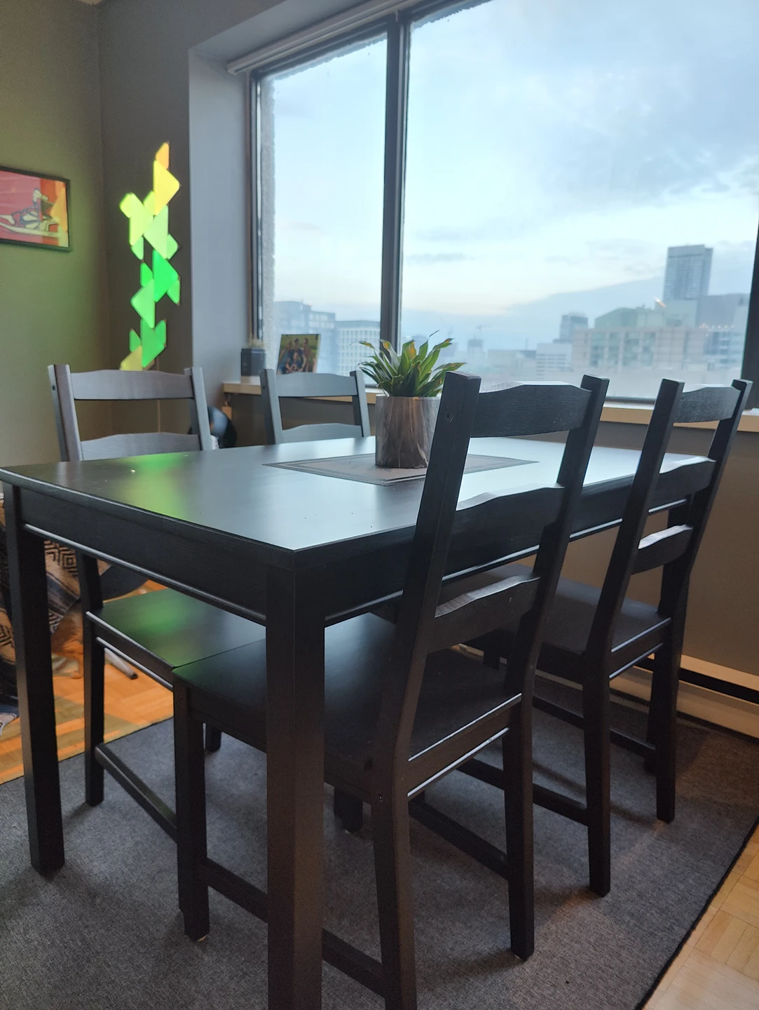 Ikea Black Table With 4 Chairs thumbnail